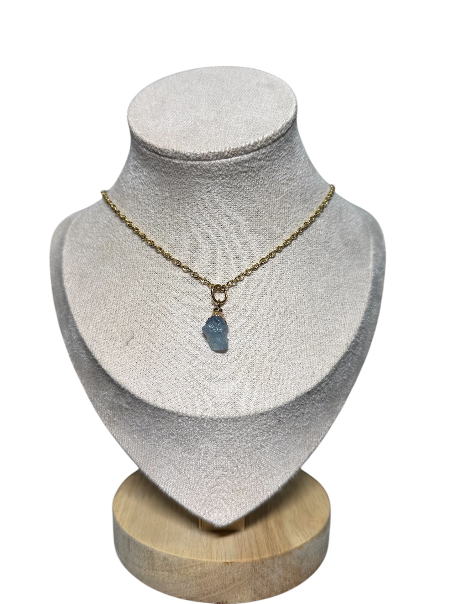 Sun & Moon Raw Quartz Necklace