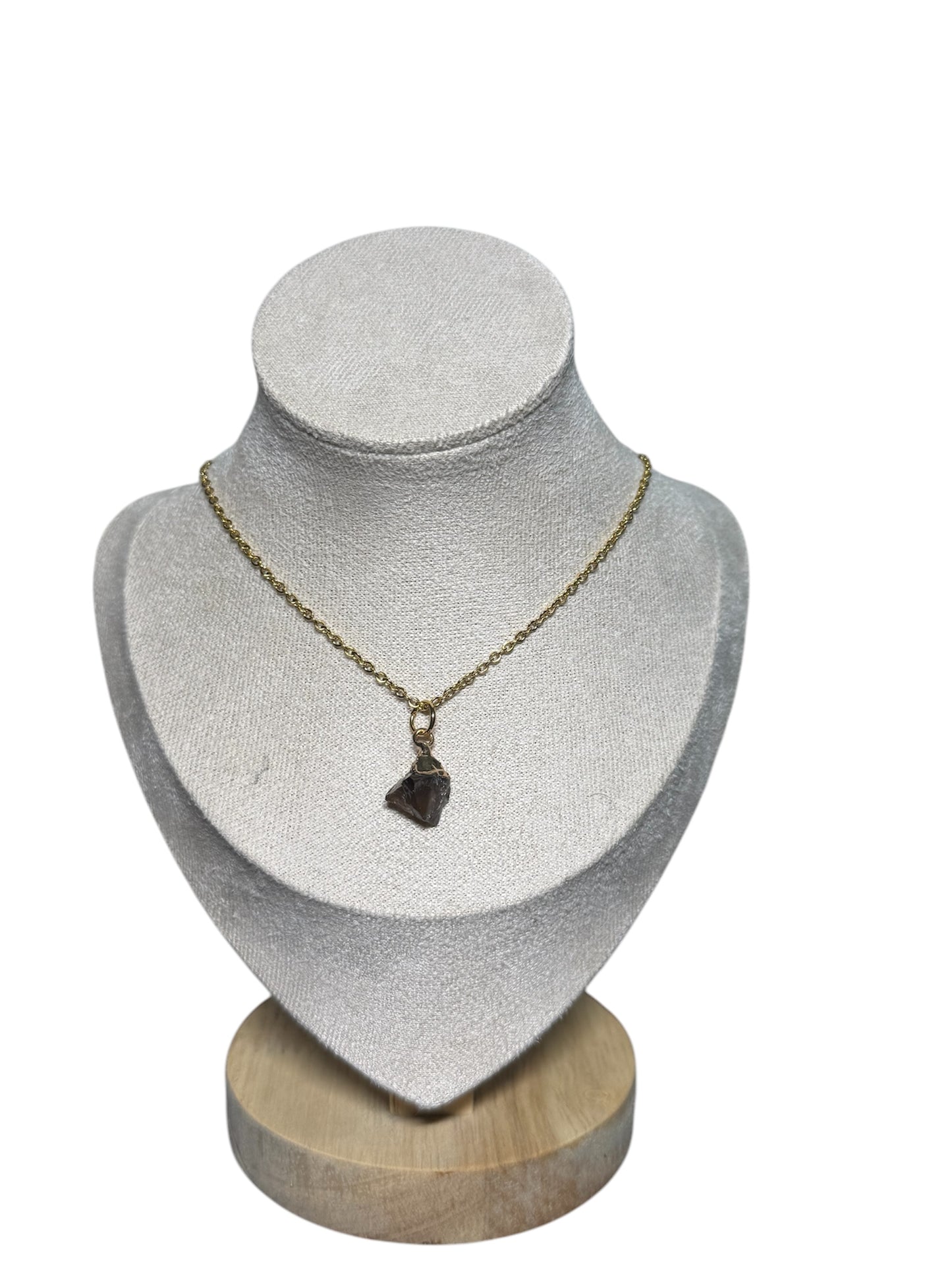 Sun & Moon Raw Quartz Necklace