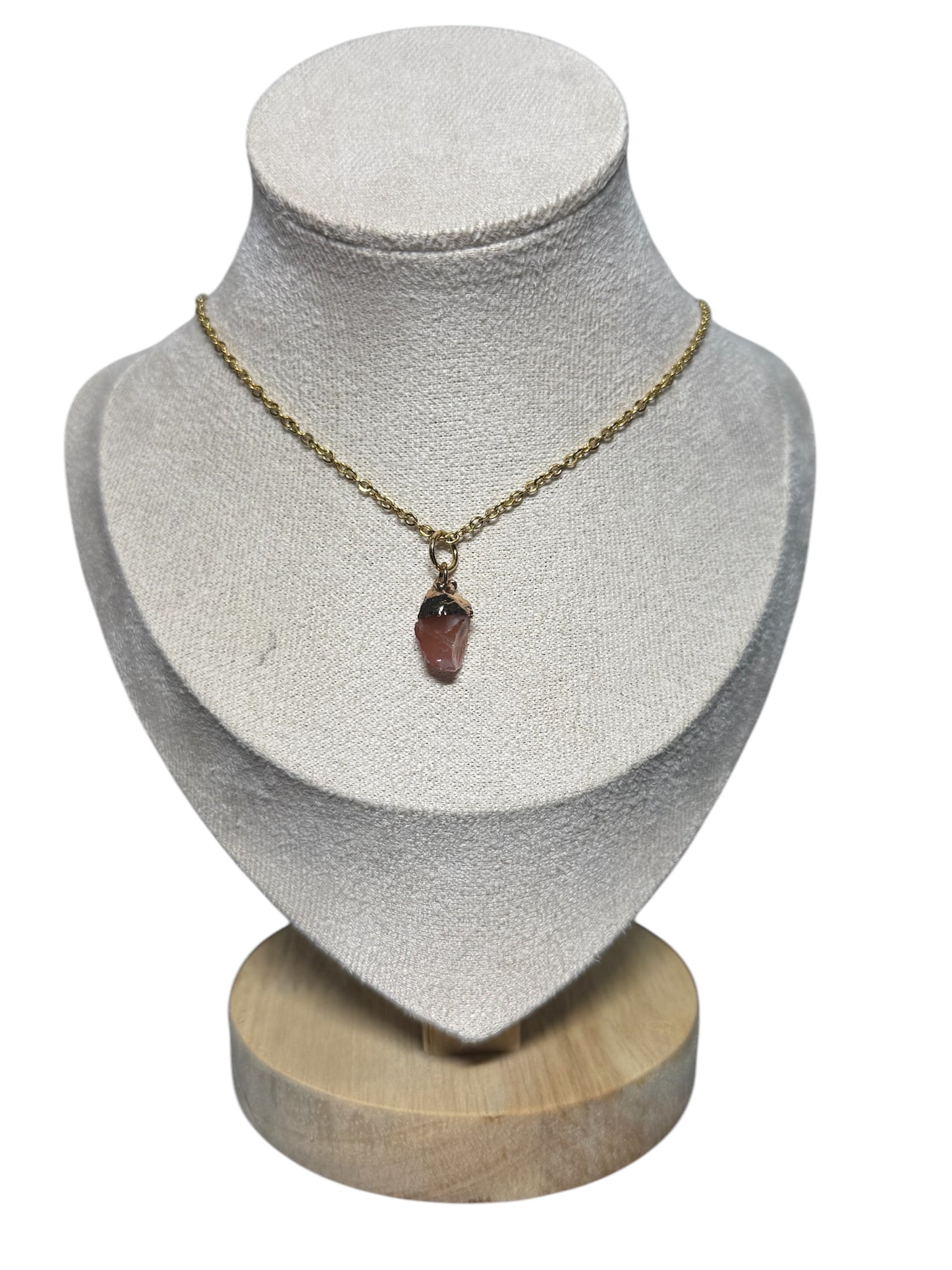 Sun & Moon Raw Quartz Necklace