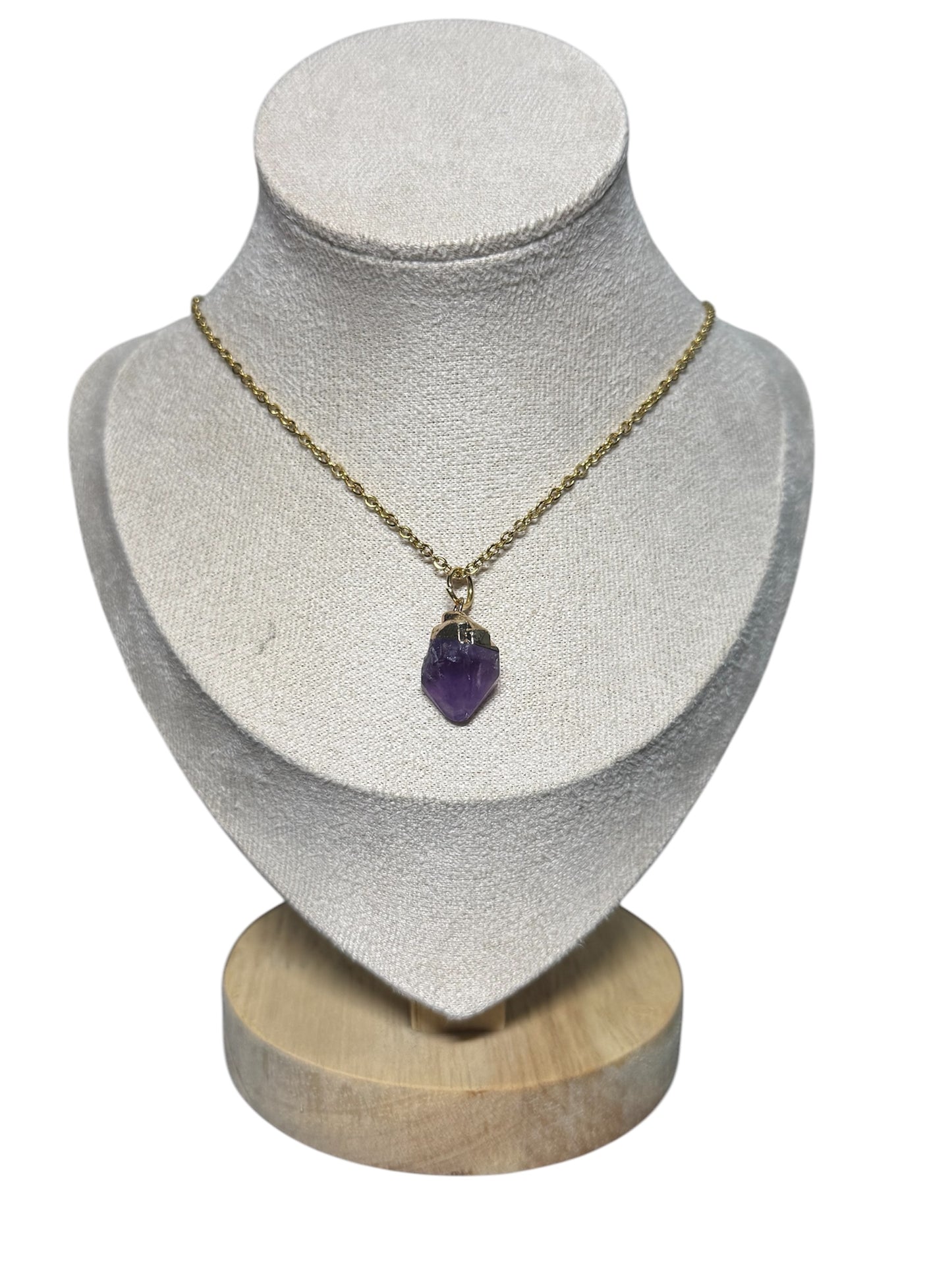 Sun & Moon Raw Quartz Necklace