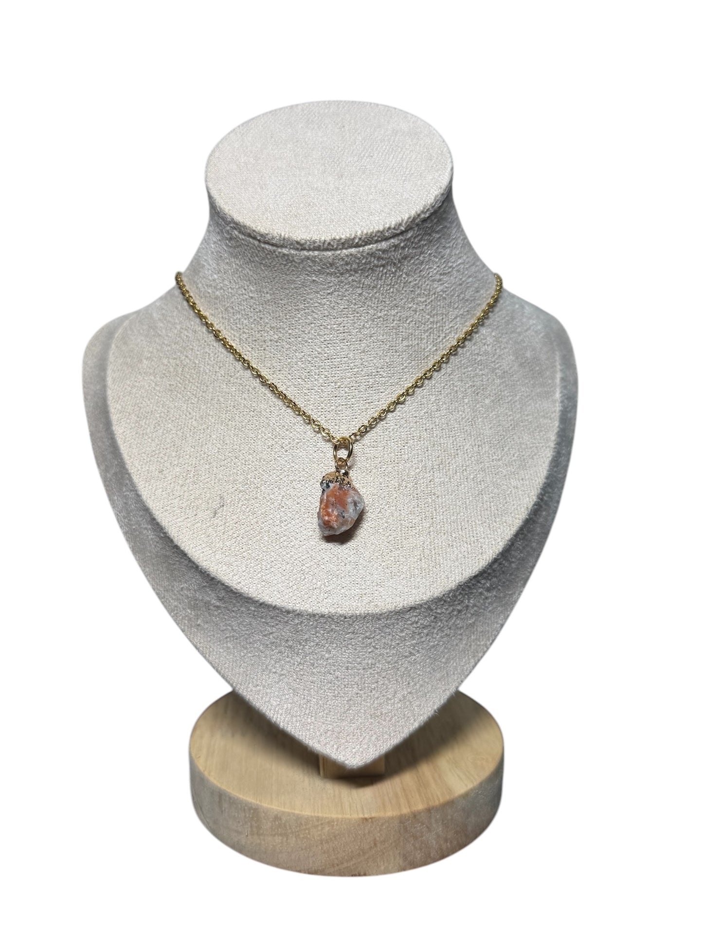 Sun & Moon Raw Quartz Necklace