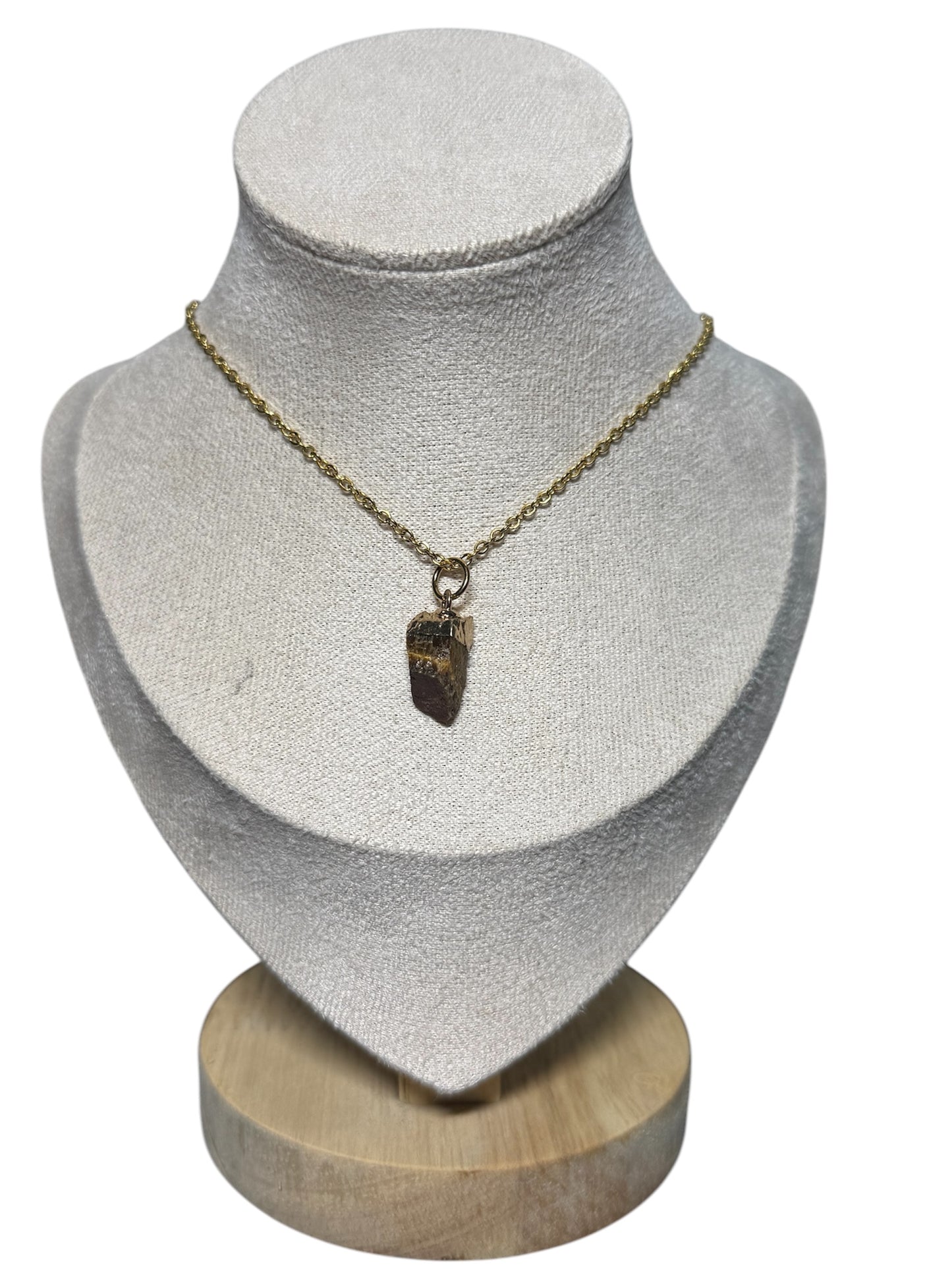 Sun & Moon Raw Quartz Necklace