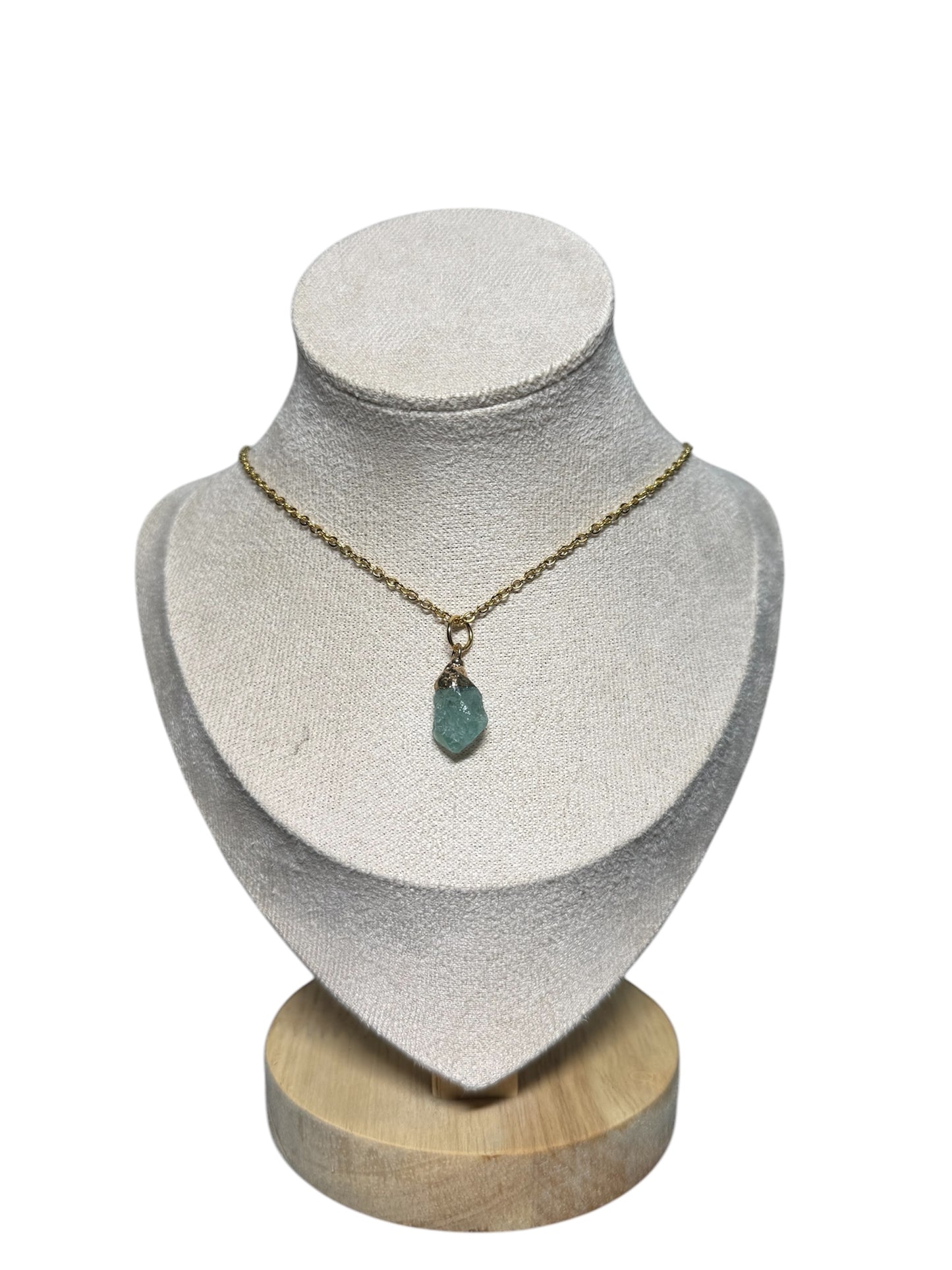 Sun & Moon Raw Quartz Necklace