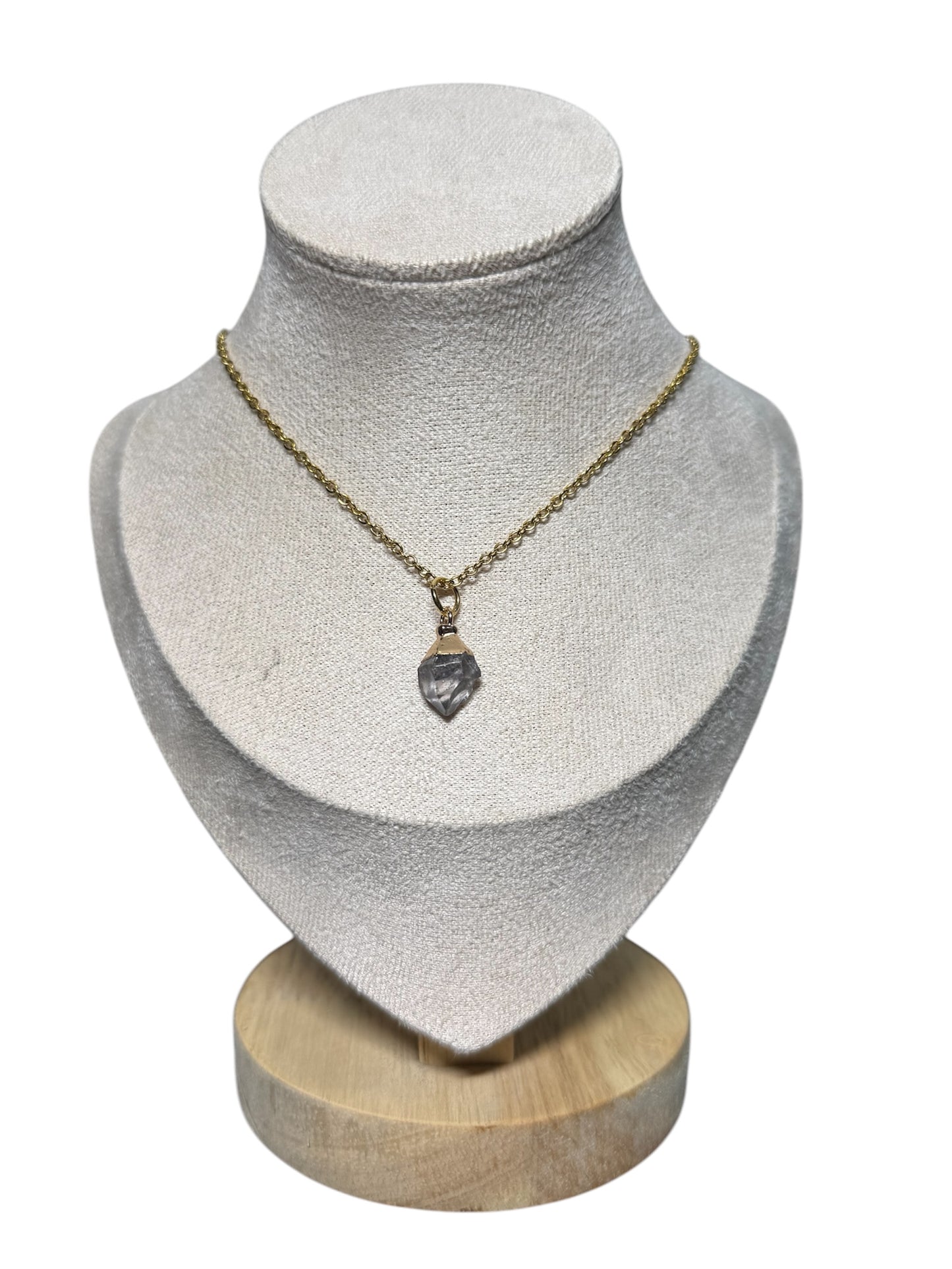 Sun & Moon Raw Quartz Necklace