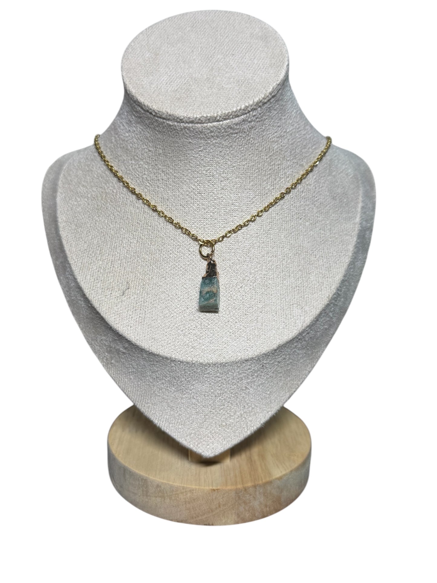 Sun & Moon Raw Quartz Necklace