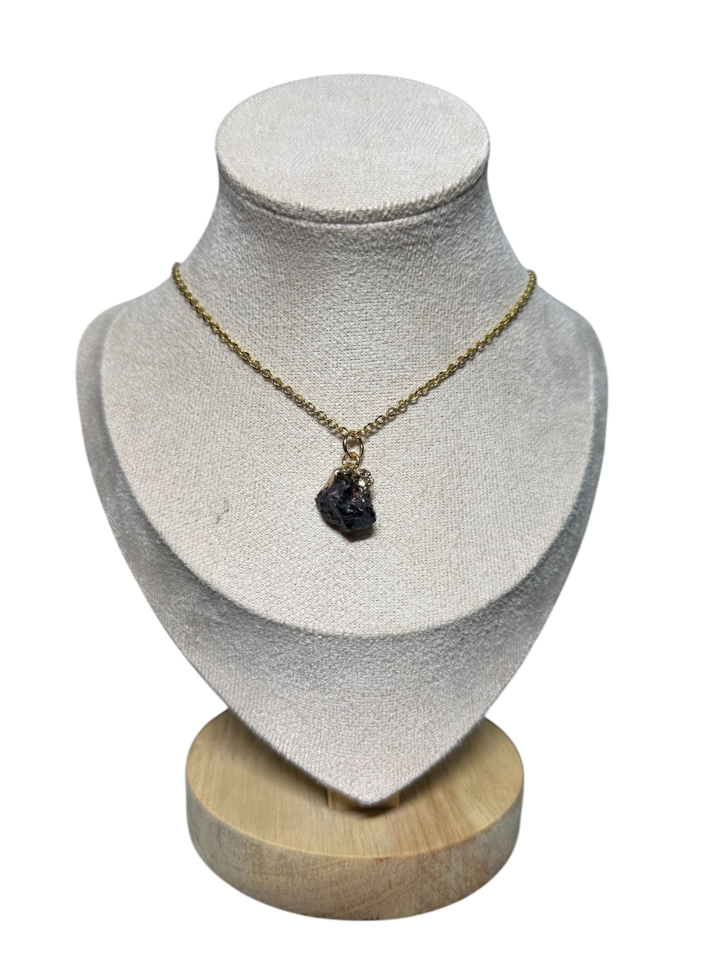 Sun & Moon Raw Quartz Necklace